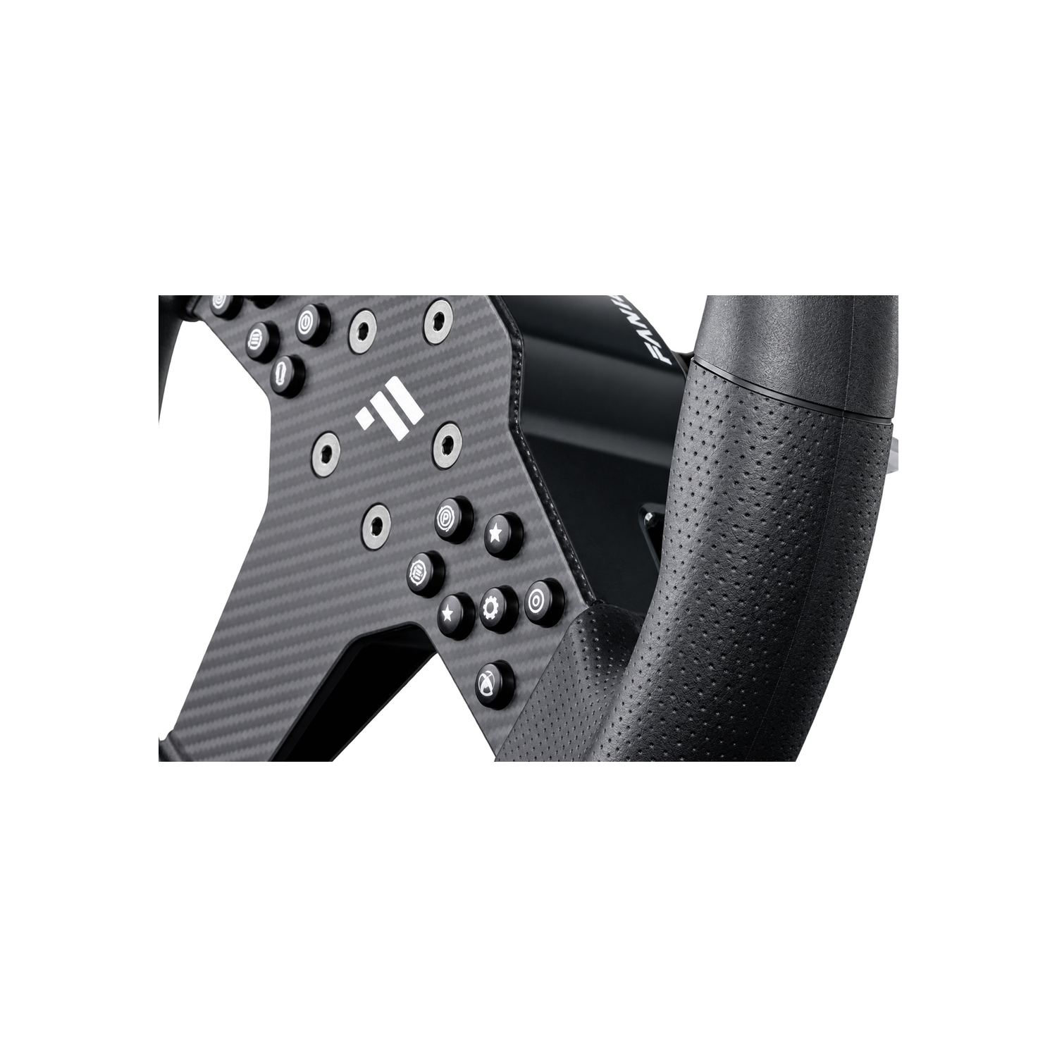 Fanatec CSL Steering Wheel P1 V2 QR2 Lite with its control layout visible
